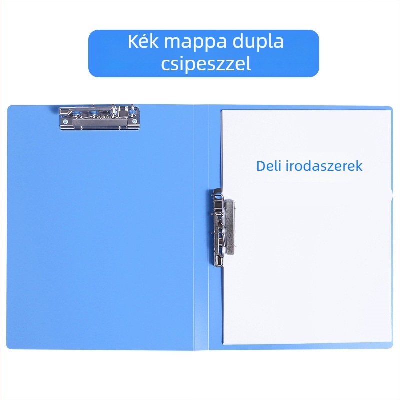 Deli 5302 A4 dokumentumtartó dupla kapoccsal, PP műanyagból, diákoknak, irodába és otthonra