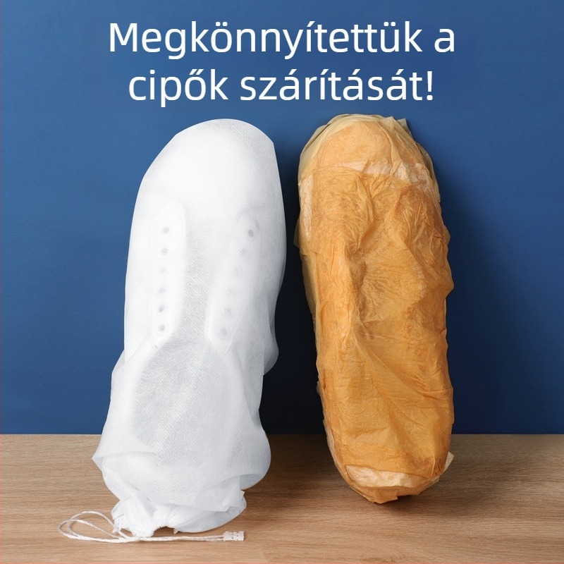 Nem szövött cipő tároló táska húzózárral – por- és nedvesség elleni védelem, napfény elleni védelem, utazáshoz és otthoni használatra.