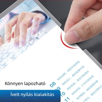 Deli 5706A műanyag A4-es méretű irattartó, L-alakú klippel, átlátszó