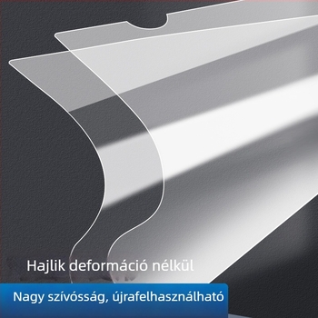 Deli 5706A műanyag A4-es méretű irattartó, L-alakú klippel, átlátszó