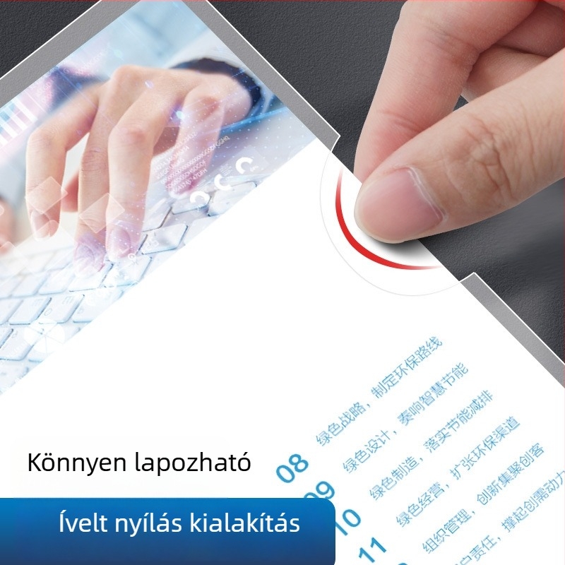 Deli 5706A műanyag A4-es méretű irattartó, L-alakú klippel, átlátszó