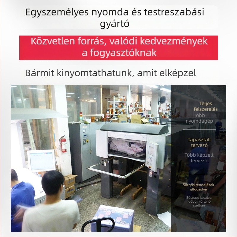 A4-es karton irattartó, D-formájú háromlyukas kötés és logónyomtatás