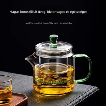 Magic Pot teáskanna boroszilikát üvegből, szűrővel, otthoni használatra, tea és víz elválasztása
