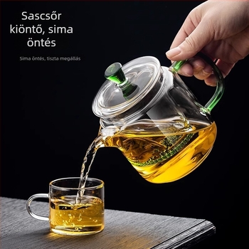 Magic Pot teáskanna boroszilikát üvegből, szűrővel, otthoni használatra, tea és víz elválasztása