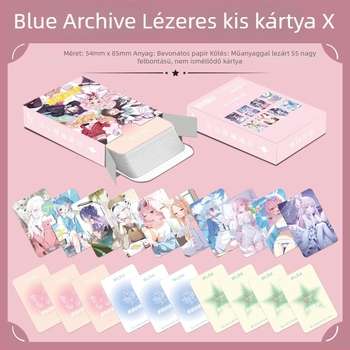 Blue Archive Wiki kártyák készlet: 55 lézer-laminált mini kártyák albumhoz