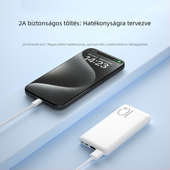 ZUZG3c tanúsított külső akkumulátor 10000mAh, többportos, 10W lassú töltés, ultra vékony és könnyű