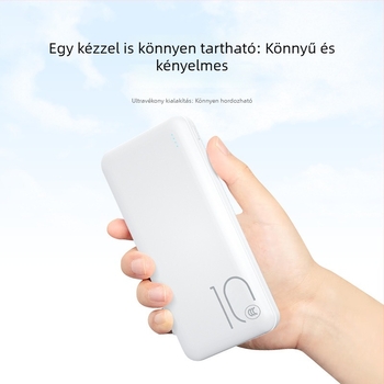 ZUZG3c tanúsított külső akkumulátor 10000mAh, többportos, 10W lassú töltés, ultra vékony és könnyű