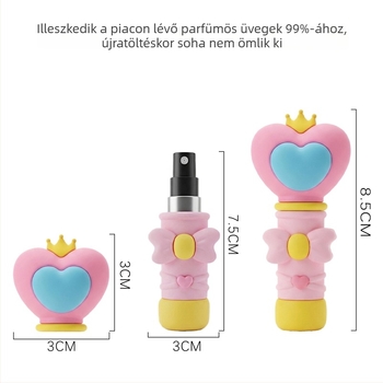 5 ml varázspálcás parfüm utántöltő üveg, műanyag PVC alap, hordozható szóróüveg
