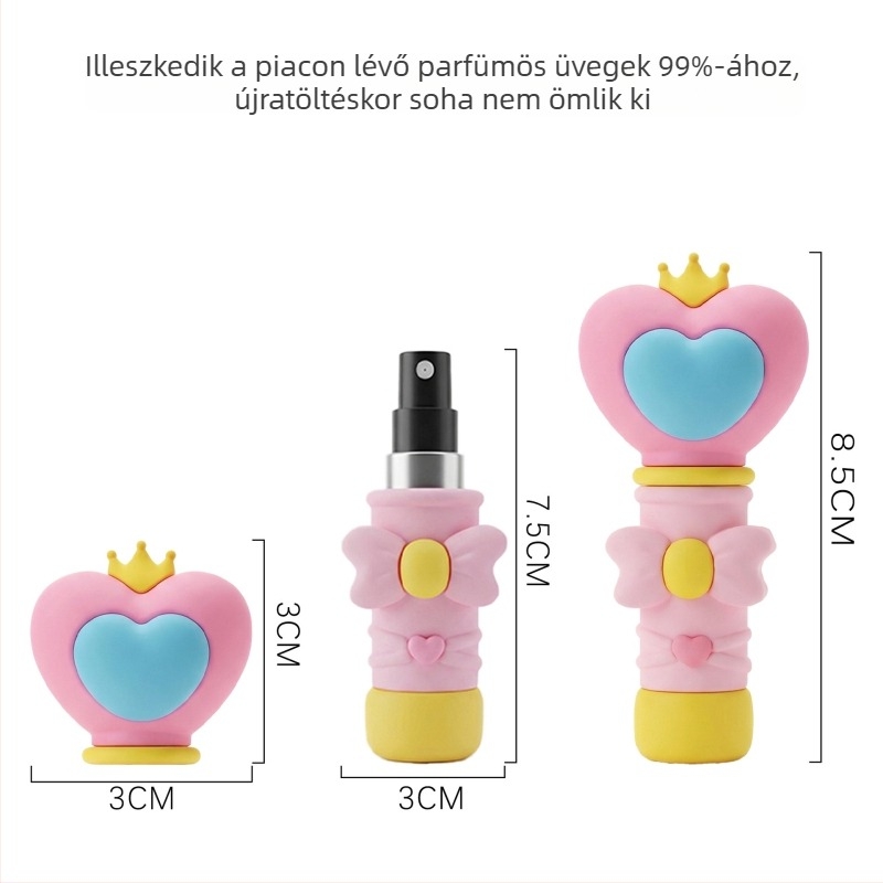5 ml varázspálcás parfüm utántöltő üveg, műanyag PVC alap, hordozható szóróüveg