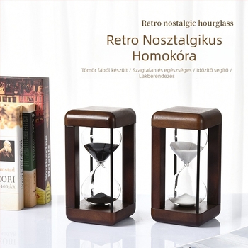 Négyoszlopos fa homokóra, ütésálló, dekoratív ajándék gyerekeknek