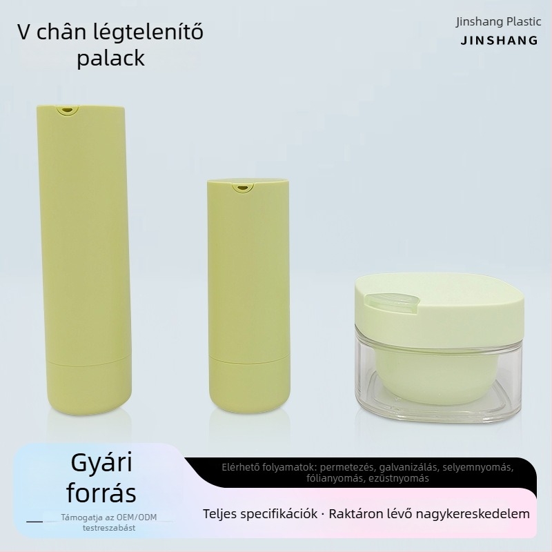 ABS kozmetikai üvegkészlet csavaró zárófedéllel, négyszögletes üvegek lotionhoz és esszenciához, arckrém