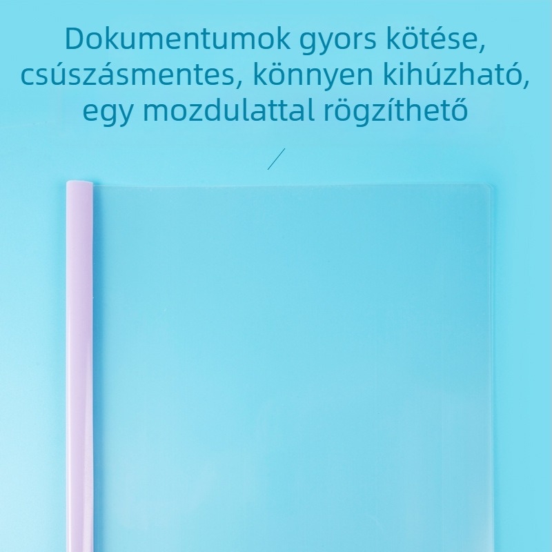 A4-es húzóklippes mappa, átlátszó betétekkel, nagy kapacitású dokumentumokhoz