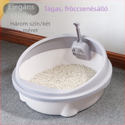 Félzárt macska WC, vastagított kivitel, anti-fröccsenés, kerek formájú