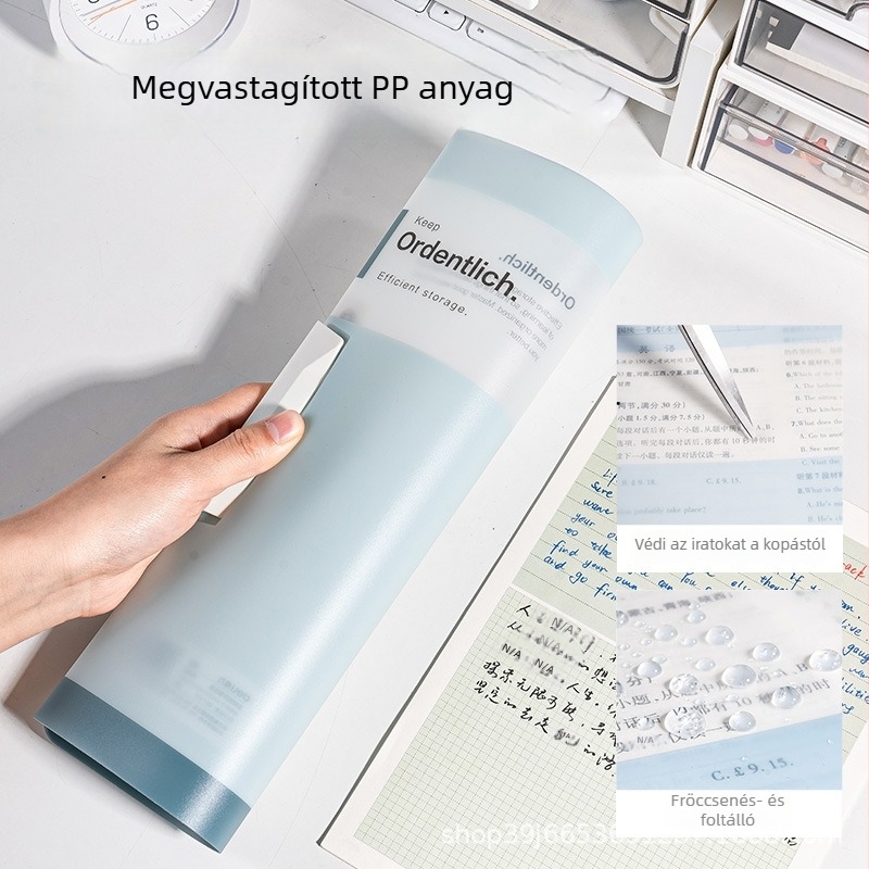 Deli PP682 A4-es forgó mappa dokumentumokhoz és dolgozatokhoz, diák szervező