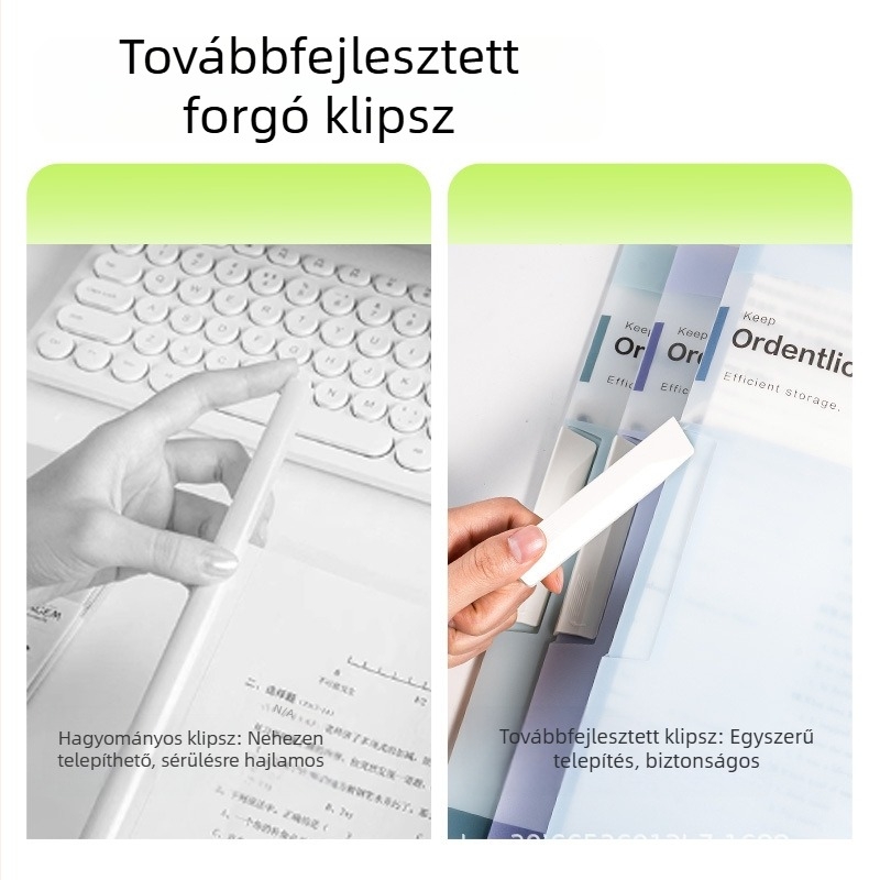 Deli PP682 A4-es forgó mappa dokumentumokhoz és dolgozatokhoz, diák szervező