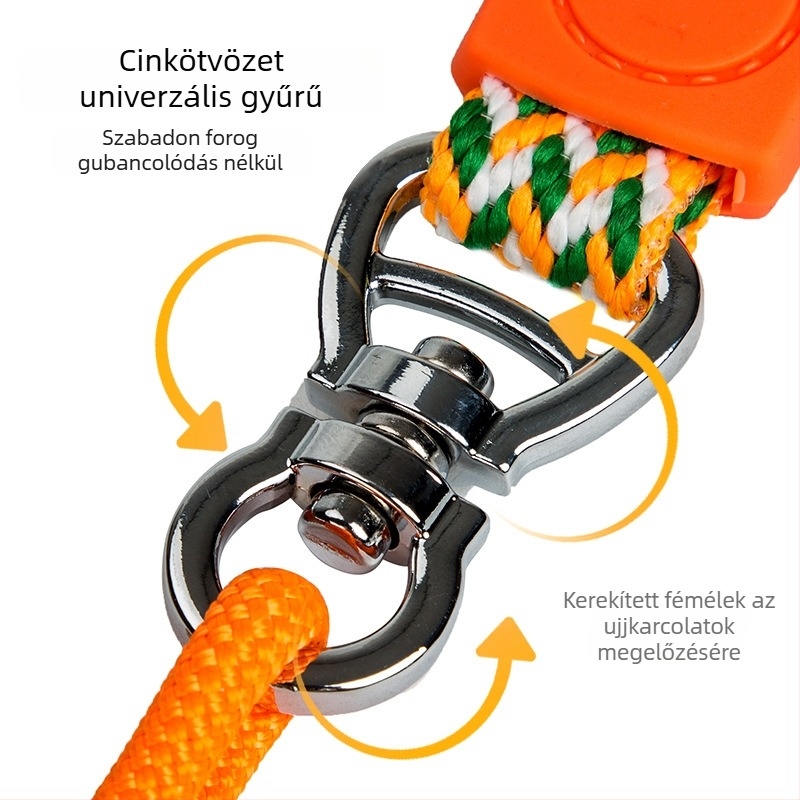 Kényelmes kézre álló kutya póráz közepes és nagytestű kutyáknak — anti-fulladás dizájn, tartós nylon vontató kötél