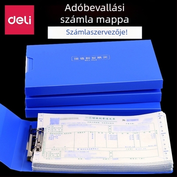 Deli 5355 Kék számlatartó – dokumentumok pénzügyi használatra