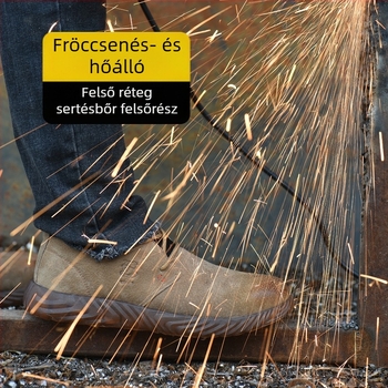 Férfi munkavédelmi cipő Kevlarral, ütésálló és perforációálló, lélegző, könnyű, csúszásmentes, kopásálló, velúr bőr