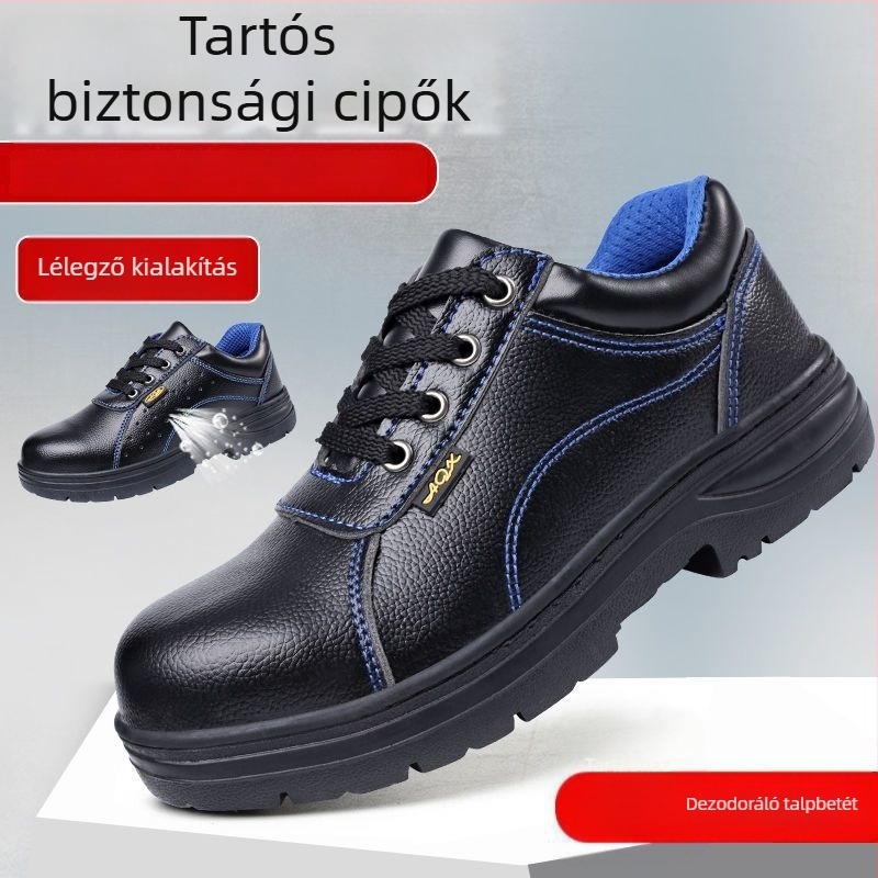 Vízálló, magas szárú munkacipő ütésálló és átszúrás elleni védelemmel, mikroszálas bőrből készült felsőrész és acél orrtokkal