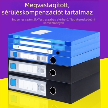 A4-es PVC fájlbox, 5.5 cm vastagságú, dokumentum- és irodai tárolás, méretek 236×310×20 mm, Modell 220, testreszabható logó