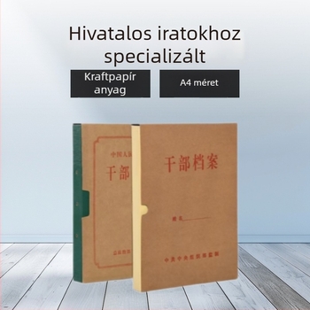 A4 zöld értékelő papírdoboz, személyes és egység képzési dokumentumok táska, közigazgatási tisztviselők tároló doboza