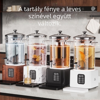 Kereskedelmi intelligens teát készítő gép, teljesen automata gőzölő teakeverő nagy kapacitású tartállyal, elektromos fűtés és szigetelt melegvíztartály