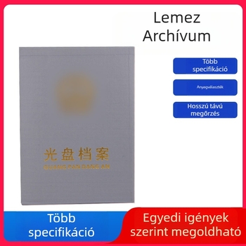 PVC CD tároló doboz, CD archív könyv, A4 méret, aranyozott felülettel