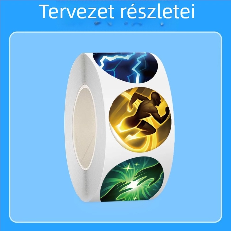 500 DIY matricák King of Glory készség ikonokkal, tekercses matricák játék dekorációhoz és irodai papírhoz