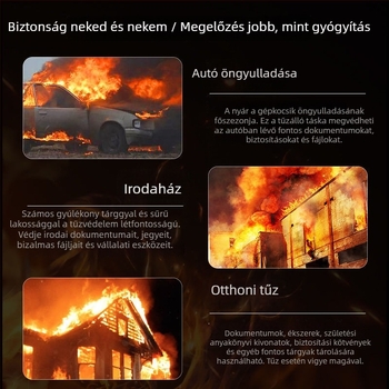 Tűzálló archív doboz, tűzálló dokumentumszéf és táska értéktárgyakhoz