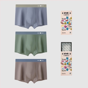 Férfiaknak ajándékdobozos alsóneműkészlet – modal mintás boxeralsók, kényelmesek és lélegzőek