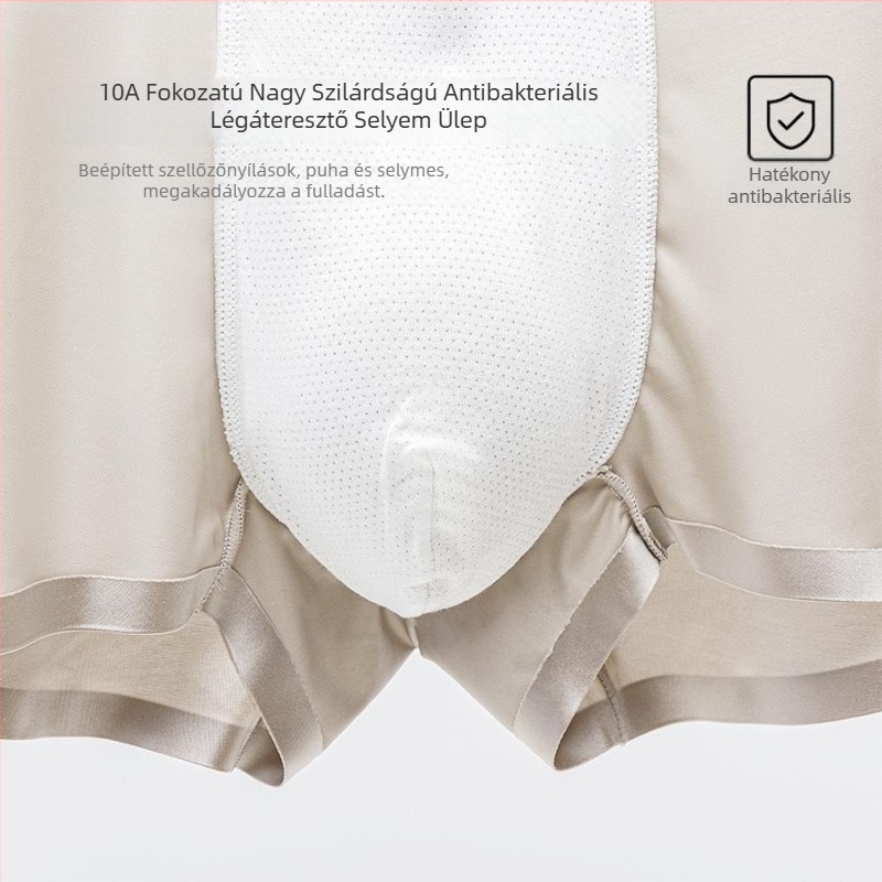 Férfi jégselyem satin boxeralsó antibakteriális, középmagas derekú, 10A, három darabos ajándékdobozban