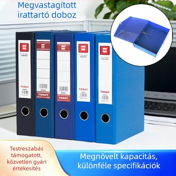 PVC irattartó doboz B803 oldalsó csattal, 68 mm gerinc, nagy kapacitású dokumentumtároló