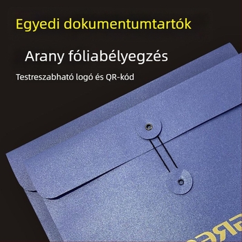 A4-es irattartó arany fóliás logóval vastag gyöngyház papíron