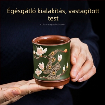 Yixing kézzel készített lila agyag teáscsésze, Magnolia Master