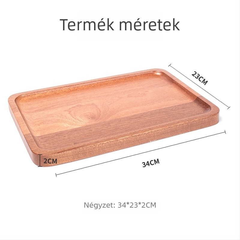 Ebenfa tál és tálca, négyzetes formájú, gyümölcsökhöz, kenyérhez és desszertekhez, otthoni használatra