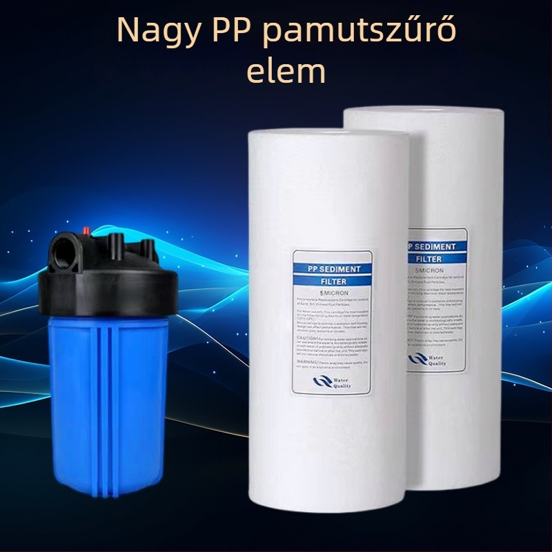 10 hüvelykes vízszűrő elem Meltblown, CTO aktivált szénnel, egész ház előszűrő
