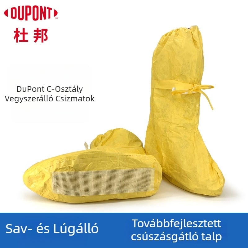 DuPont C osztályú vegyi ellenálló csizmavédő, sav- és lúgálló, folyadékfröccsenés elleni védelem, magas kivitel