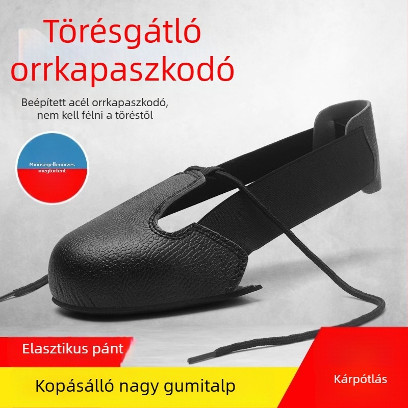 Biztonsági cipő acélorrvédővel és látogatói cipővédőkkel