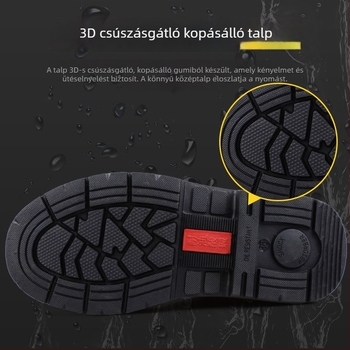 Sárga acélorrú munkavédőcipő hegesztéshez, ütésálló és kopásálló, kettős rétegű marhabőrből