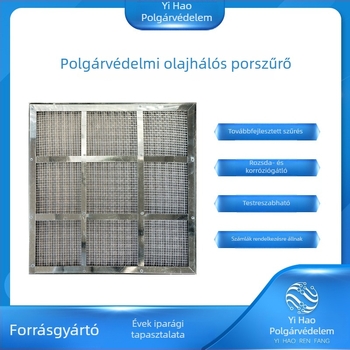 Olajhálós szűrő szellőztető berendezéshez és porgyűjtőhöz, szűrőelem, D-típus / X-típus