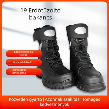 Erdői tűzoltó mentőcsizma — kopásálló, középmagas, vízálló, vízmentéshez