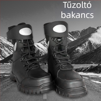 Erdői tűzoltó mentőcsizma — kopásálló, középmagas, vízálló, vízmentéshez