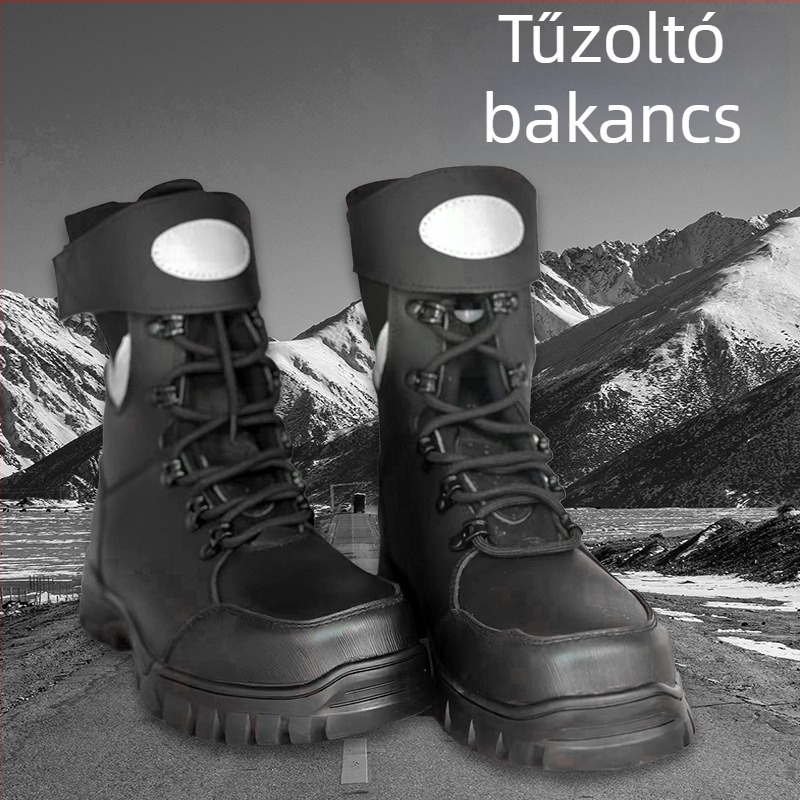 Erdői tűzoltó mentőcsizma — kopásálló, középmagas, vízálló, vízmentéshez