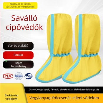 Egyszer használatos védőcipőfedők, vastított kivitel, víz- és olajálló, magas szárú, állattenyésztéshez, sárga