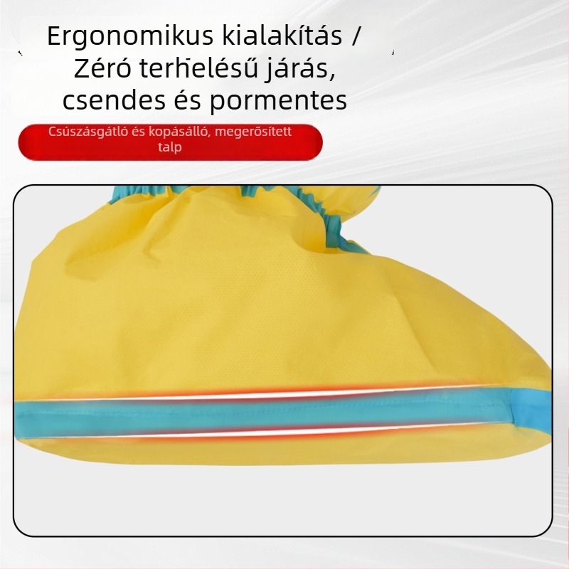 Egyszer használatos védőcipőfedők, vastított kivitel, víz- és olajálló, magas szárú, állattenyésztéshez, sárga