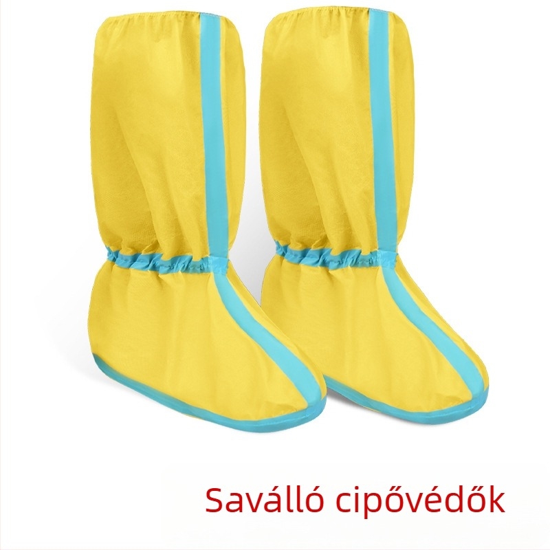 Egyszer használatos védőcipőfedők, vastított kivitel, víz- és olajálló, magas szárú, állattenyésztéshez, sárga