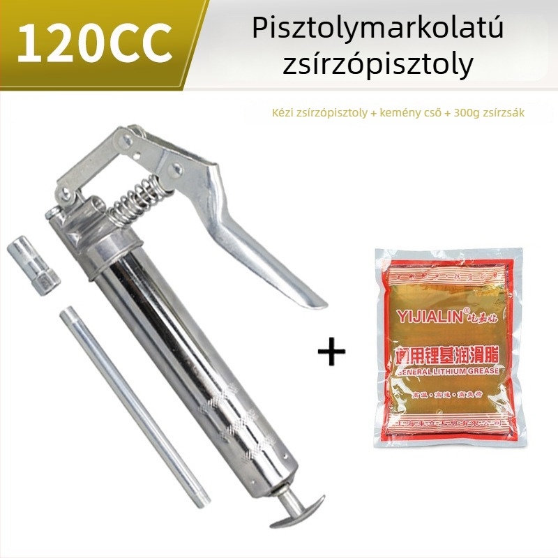Kompakt vajfegyver pistoly-stílusú, egykezes hordozható vajadagoló, mini kézi zsírzó otthoni használatra