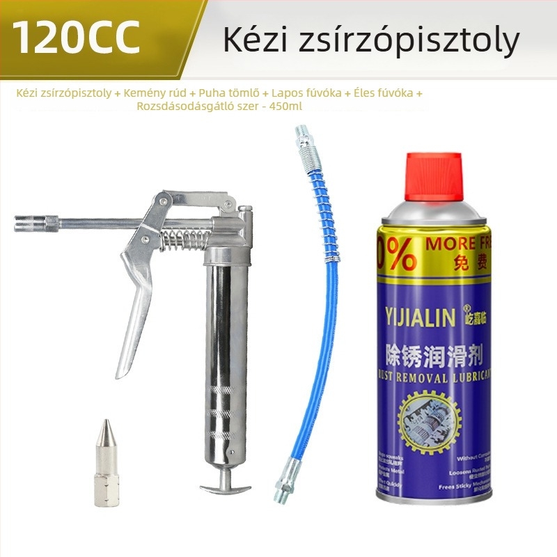 Kompakt vajfegyver pistoly-stílusú, egykezes hordozható vajadagoló, mini kézi zsírzó otthoni használatra