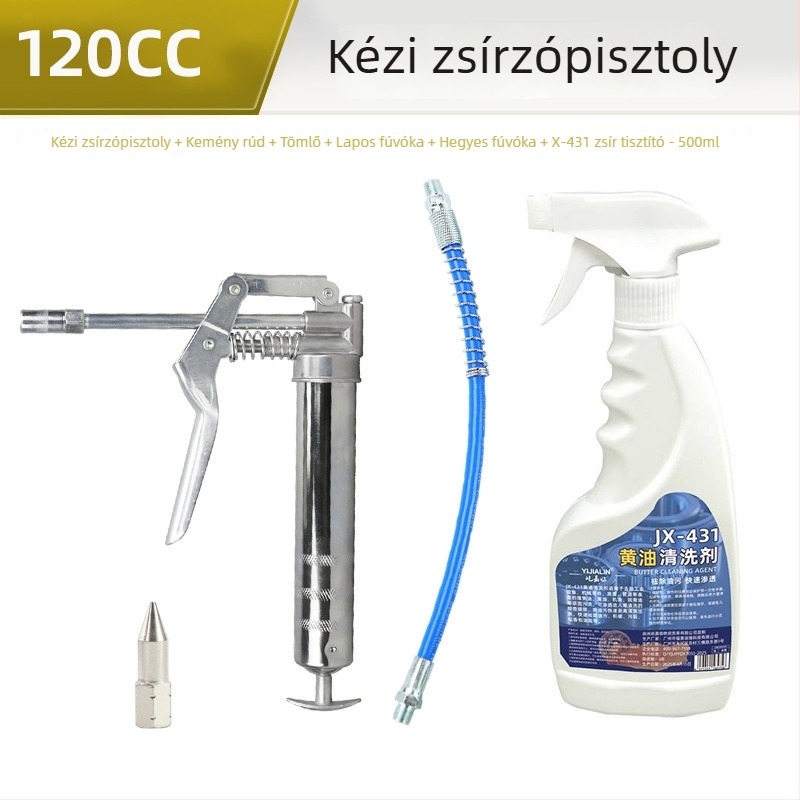 Kompakt vajfegyver pistoly-stílusú, egykezes hordozható vajadagoló, mini kézi zsírzó otthoni használatra