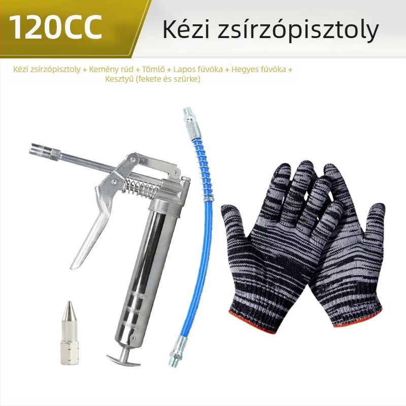 Kompakt vajfegyver pistoly-stílusú, egykezes hordozható vajadagoló, mini kézi zsírzó otthoni használatra